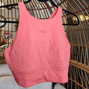 Lululemon Energy High-Neck Longline Bra, Medium Support B-D Cups, Coral, Size 8